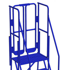 5 Step 60° Mobile Ladder Stand w/Diamond Channel Grating, Front Walk Through, Double Gate