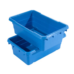 Blue Jumbo Lug Cross Stack & Nest Container by FarrellPack