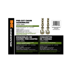 Kinedyne 1/2" by 20' Grade 70 Grab Hook Chain Assembly - 10 Per Barrel industrial-grade chain by Kinedyne