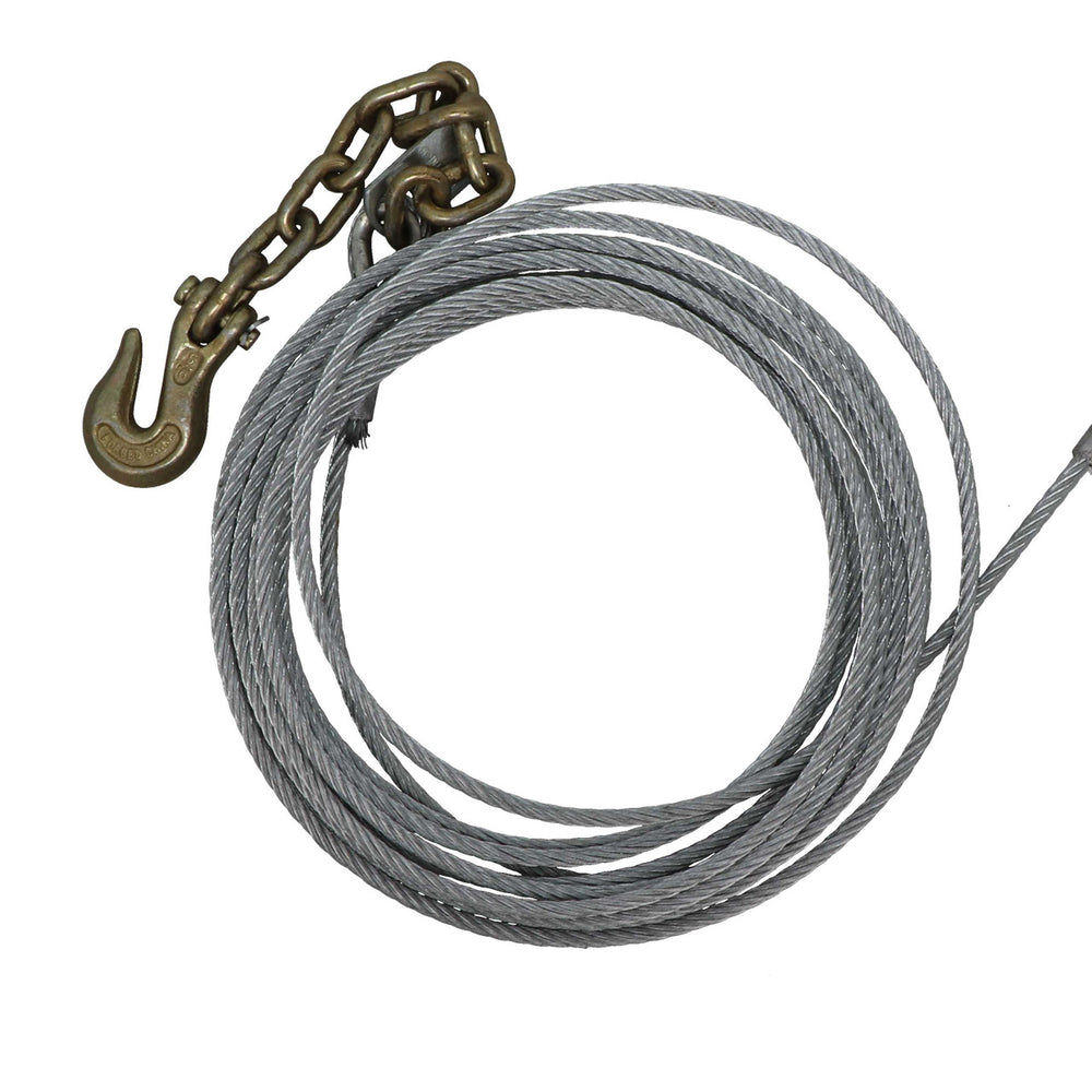 Kinedyne 5/16" by 30' Wire Rope Chain Assembly by Kinedyne, heavy-duty 3,000 lb working load tie-down assembly