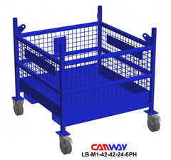 Certified Lift Basket Mesh 1000 LBS. CAP. c/w 6PH-TLB Casters