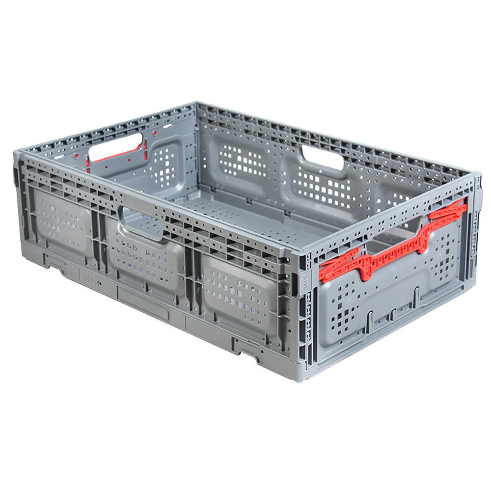 Grey Vented Collapsible Container by FarrellPack