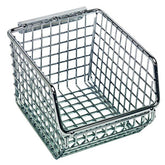 Chrome Mesh Hanging & Stacking Bin 5-1/4" x 4-1/4" x 3" - QMB510C