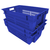 Blue Vented Stack and Nest Container 24" x 16" x 8" - SN2416082223000