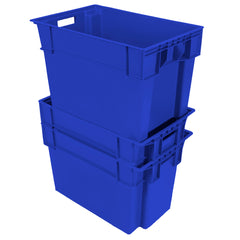 Blue 24"x16"x16" Solid Stack and Nest Container - SN2416160023000