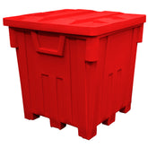 Red Nesting Forklift Bin w/ Lid, 44"x44"x46" - TS4900RED