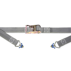 Kinedyne 2" by 16' Single Stud Logistic Ratchet Strap showing 2-inch polyester webbing, 811 ratchet buckle and 80112 single stud fitting