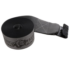 Kinedyne 4" by 30' Rhino MAX Flat Hook Winch Strap by Kinedyne, heavy-duty 4-inch polyester winch strap for industrial cargo securement