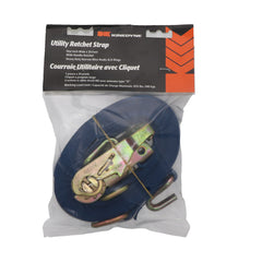 Kinedyne 1" by 20' Heavy-Duty Wire Hook & D-Ring Ratchet Utility Strap by Kinedyne, industrial tie-down strap