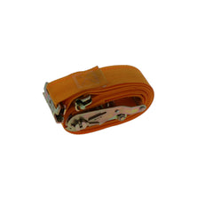 Kinedyne 2" by 12' Spring Loaded Logistic Ratchet Strap by Kinedyne showing webbing, ratchet, and spring loaded E/A fittings