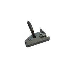 Kinedyne Series E or A Securement Point Fitting w/ 2 inch D-Ring showing zinc-plated heat-treated carbon steel anchor fitting