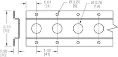 Kinedyne 10' Series F 3/4" Hole Galvanized Horizontal/Vertical Logistic Track by Kinedyne mounted for cargo securement