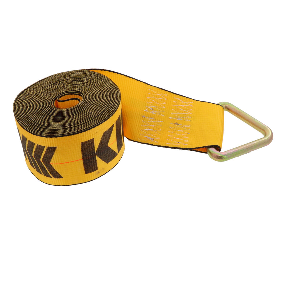 Kinedyne 4" by 50' Delta Ring Winch Strap by Kinedyne for industrial cargo securement and winch tie-down applications