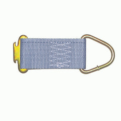 Kinedyne 6" Series F 1" Hole Rope Tie-Off by Kinedyne showing track key fitting, D-ring and industrial webbing
