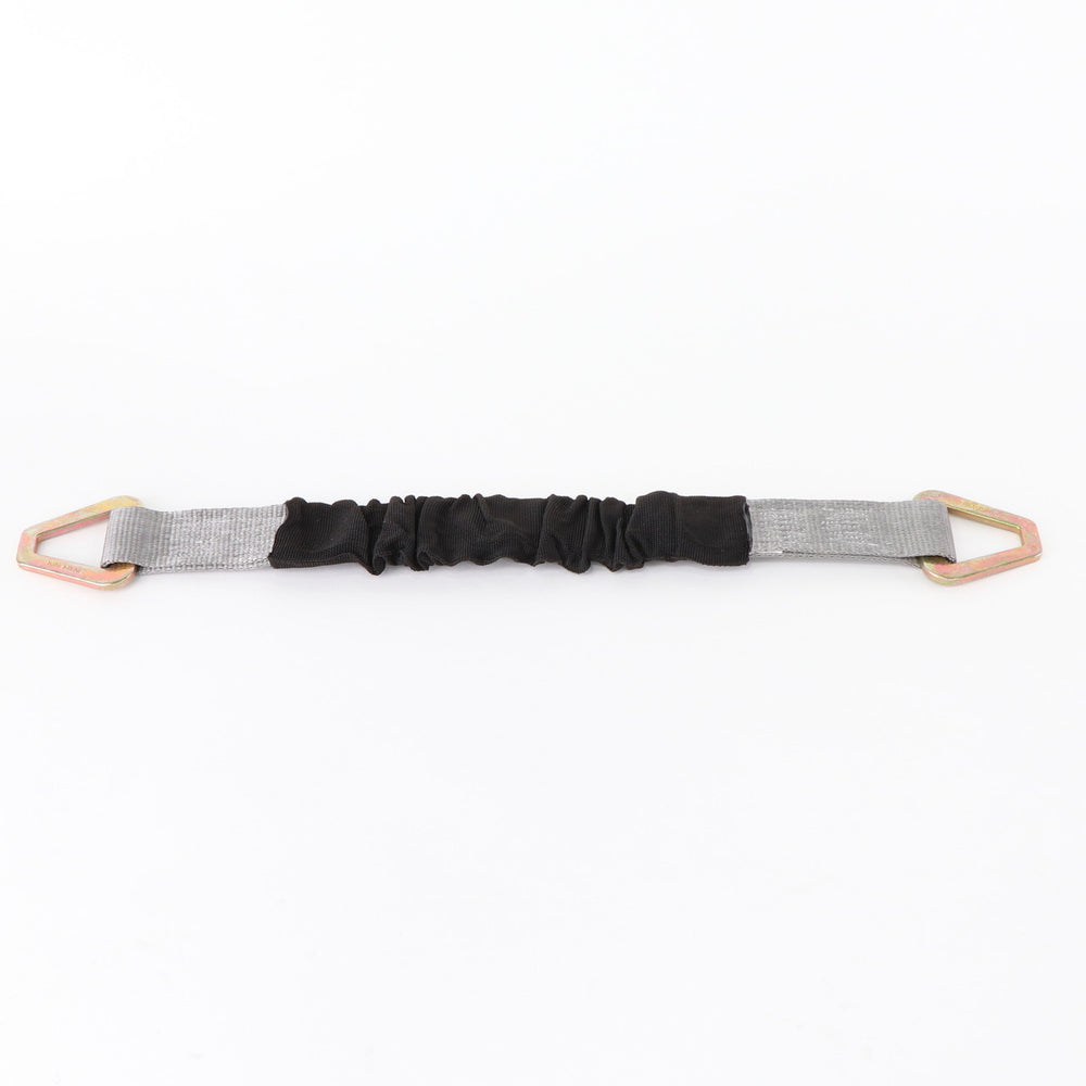 Kinedyne 2" by 3' Heavy-Duty Flat D-Ring Axle Strap w/ Protective Sleeve showing Rhino MAX webbing and Kinedyne fittings