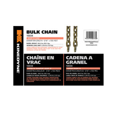 Kinedyne 5/16" by 550' Grade 70 Bulk Chain - 1 Per Barrel, industrial heat-treated carbon steel chain by Kinedyne