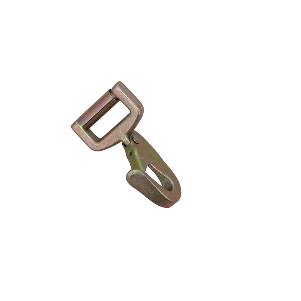 Kinedyne 2" Forged Twisted Snap Hook by Kinedyne, zinc-plated forged snap hook for 2-inch webbing, industrial tie-down