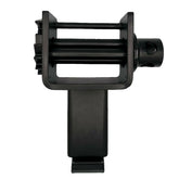Inward Offset Stake Pocket Winch showing stake pocket mount and spring load hook for Kinedyne, used for flatbed trailer cargo securement