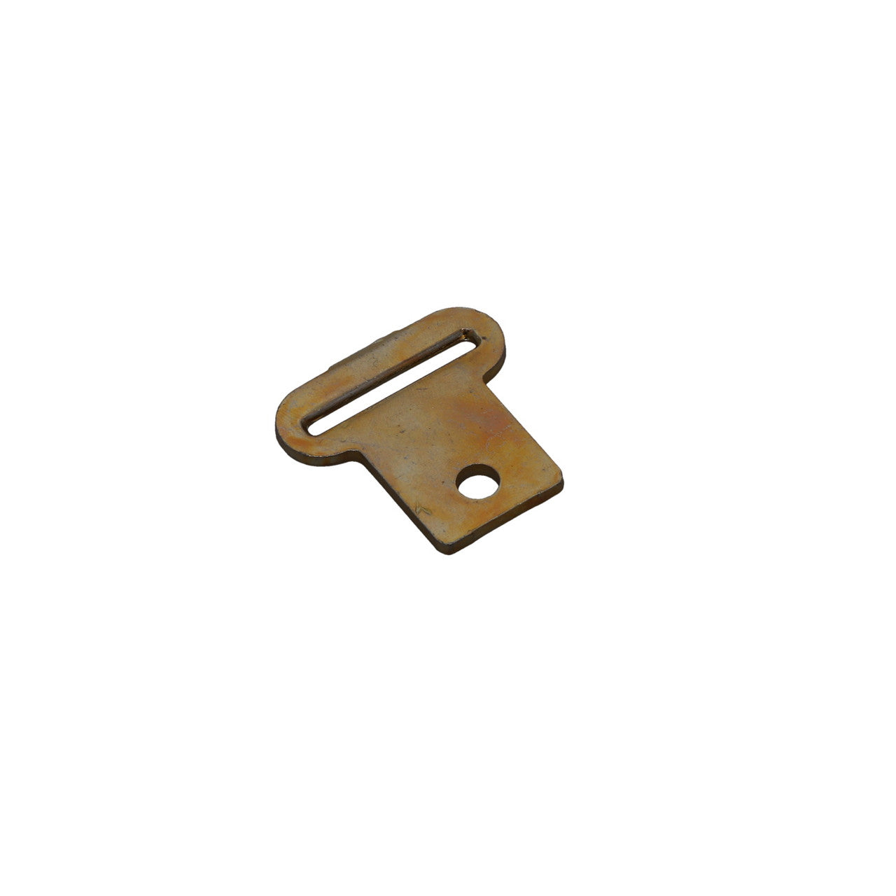 Kinedyne 1" Strap End Bolt Plate showing zinc-plated heat-treated carbon steel anchor plate for trailer strap securement