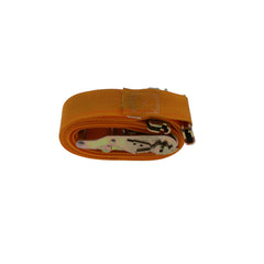 Kinedyne 2" by 12' Spring Loaded Logistic Ratchet Strap by Kinedyne showing webbing, ratchet, and spring loaded E/A fittings
