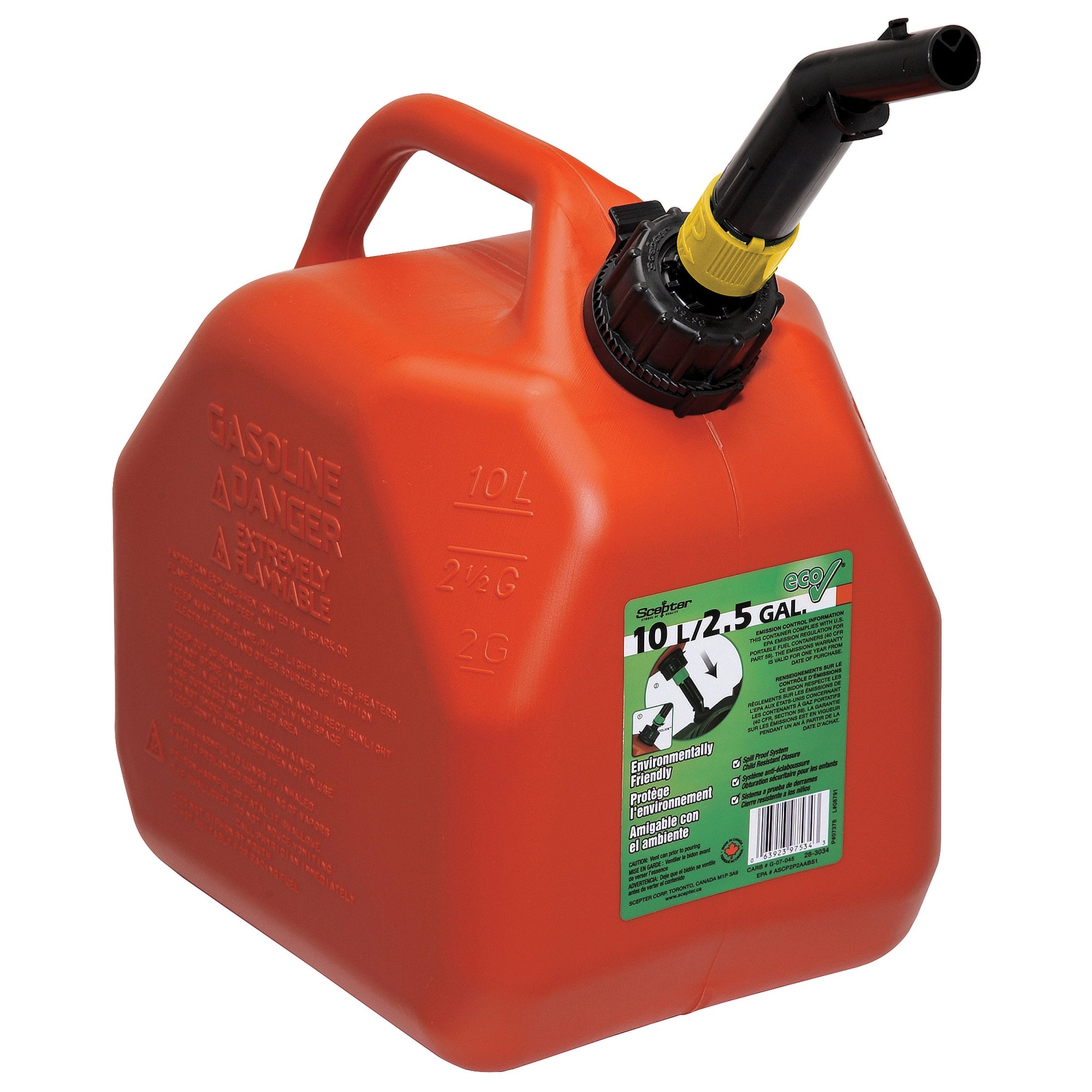 Red 10L Gasoline Can with Locking Spout by FarrellPack