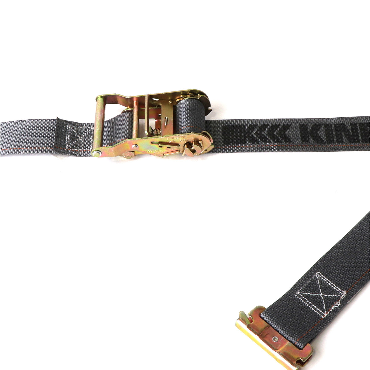 Kinedyne 2" by 16' Spring Loaded Logistic Ratchet Strap by Kinedyne, industrial 2-inch logistic tie-down with spring loaded E/A fittings