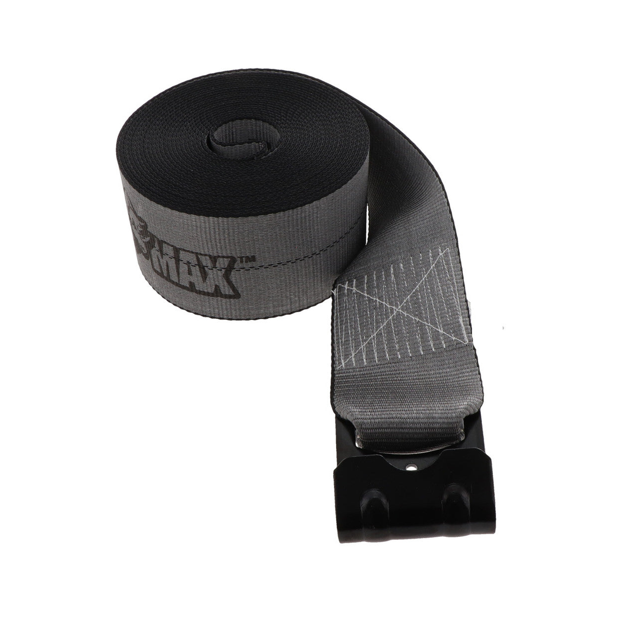 Kinedyne 4" by 30' Rhino MAX Flat Hook Winch Strap by Kinedyne, heavy-duty 4-inch polyester winch strap for industrial cargo securement