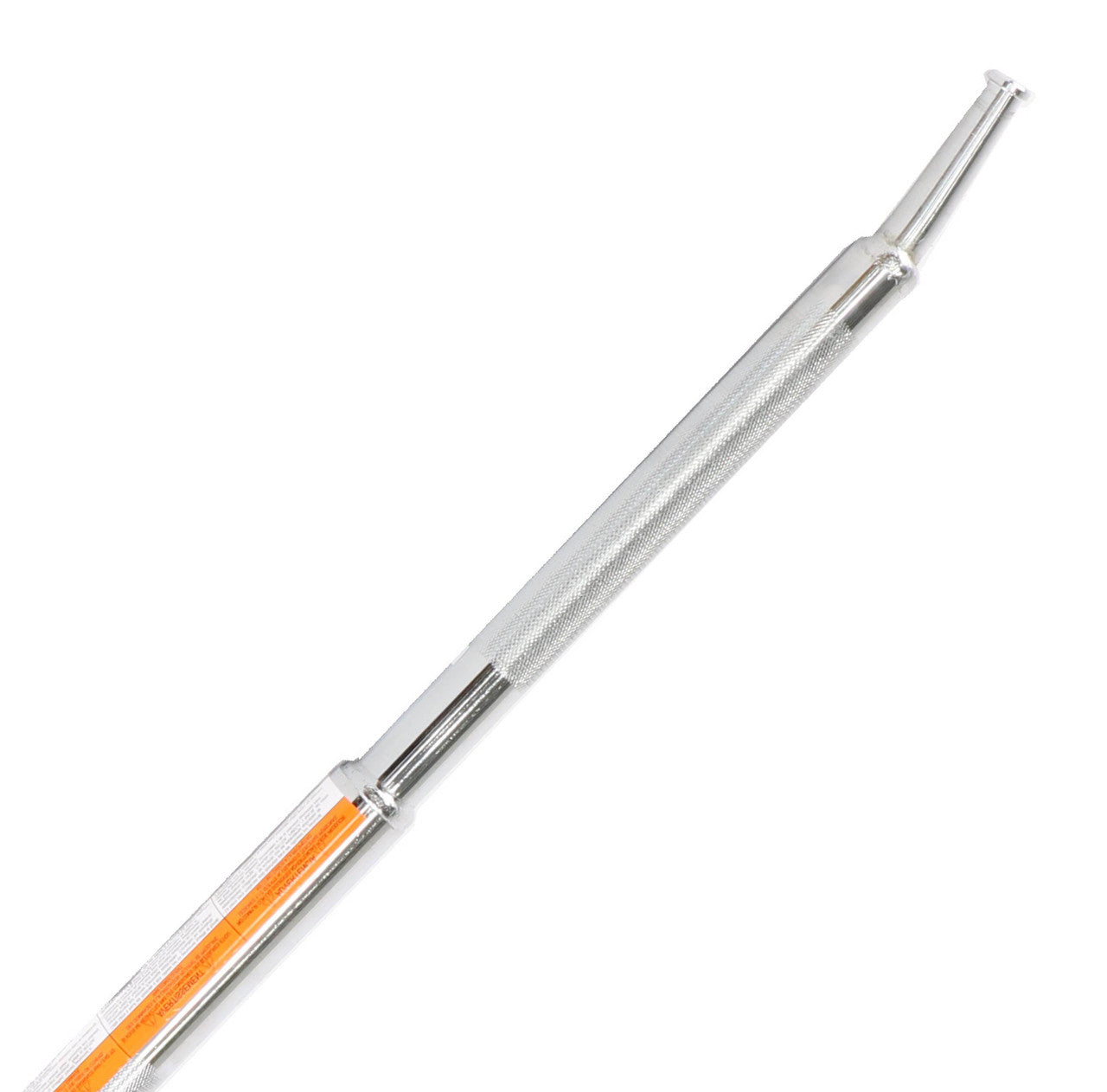 Kinedyne Combination Chrome Winch Bar w/ Wide Mouth showing chrome finish, knurled handle, and modified end for chain binders