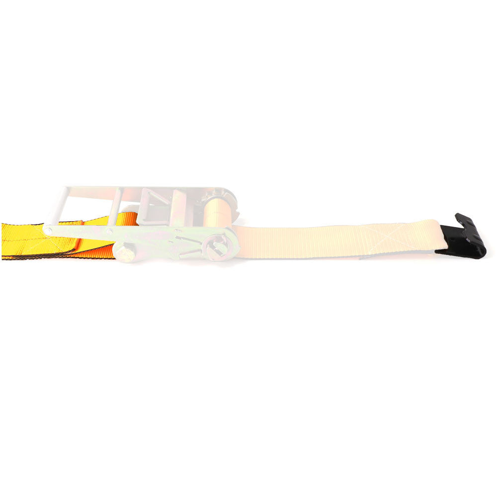 Kinedyne 4" Flat Hook Ratchet Strap Replacement Fixed End by Kinedyne, 4-inch webbing with 1021 flat hook and abrasion clip
