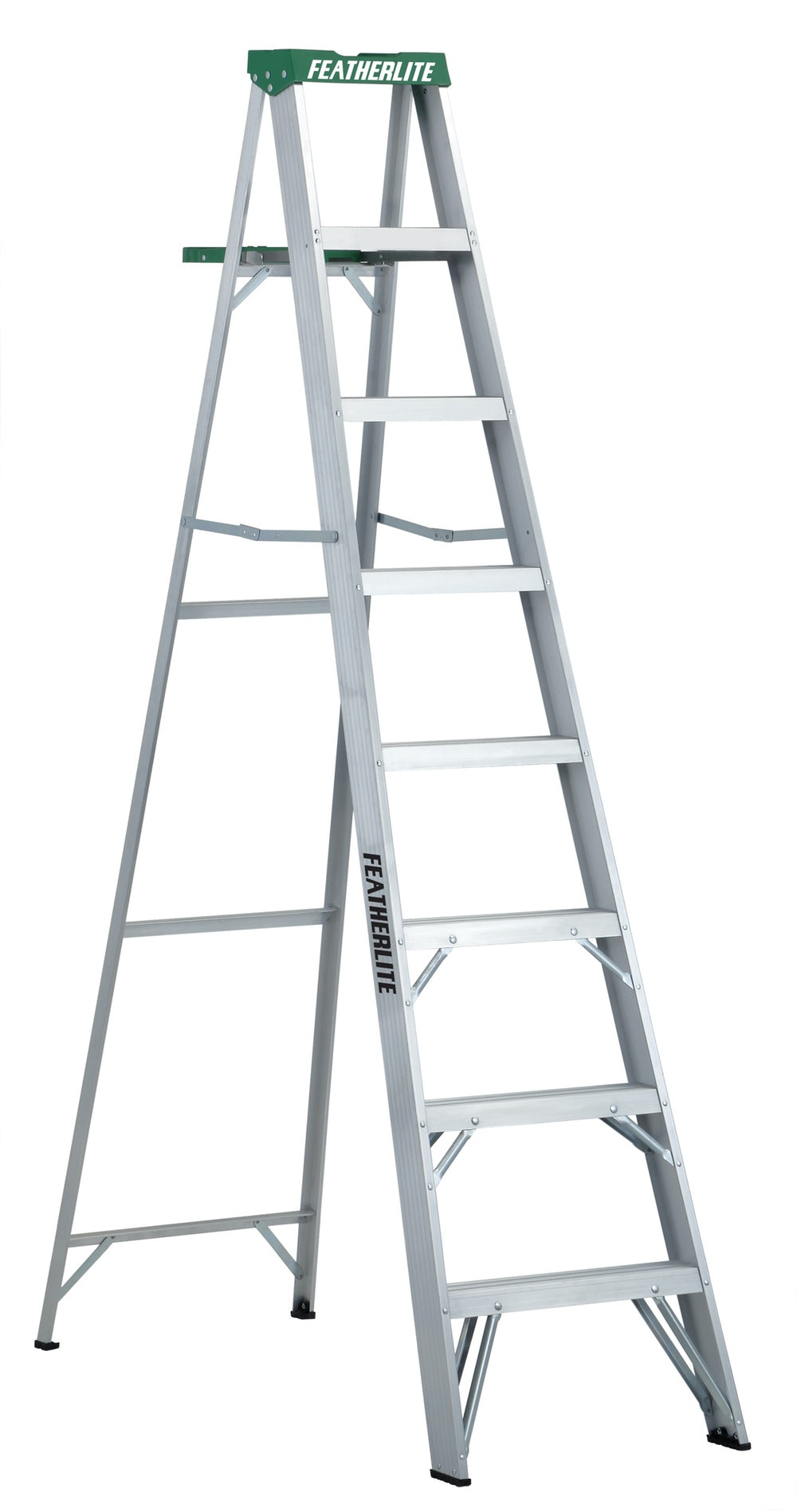 FEATHERLITE 2408 8′ MEDIUM DUTY ALUMINUM STEPLADDER