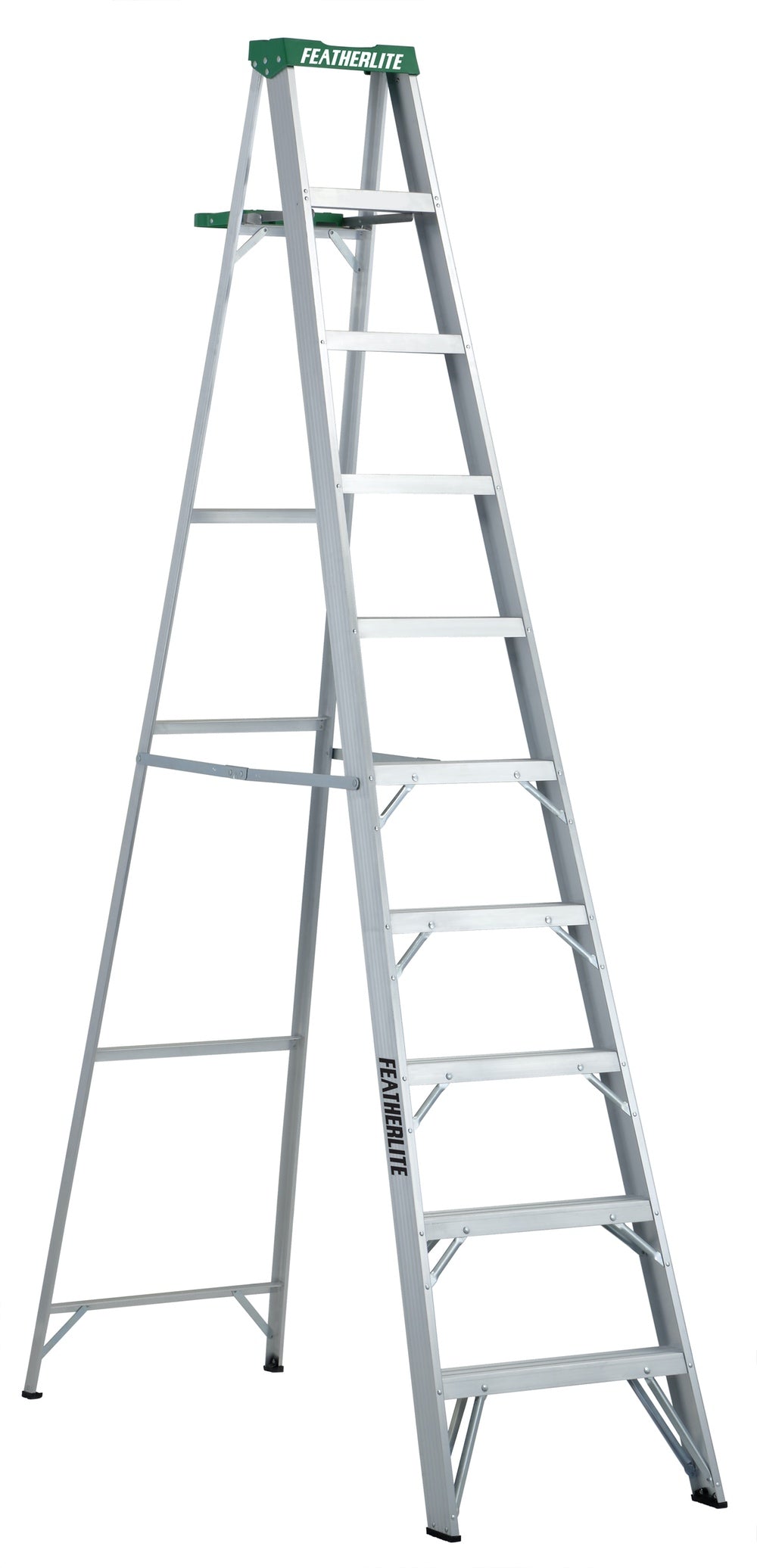 FEATHERLITE 2410 10′ MEDIUM DUTY ALUMINUM STEPLADDER