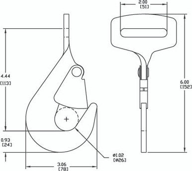 Kinedyne 2" Stainless Steel Twisted Snap Hook