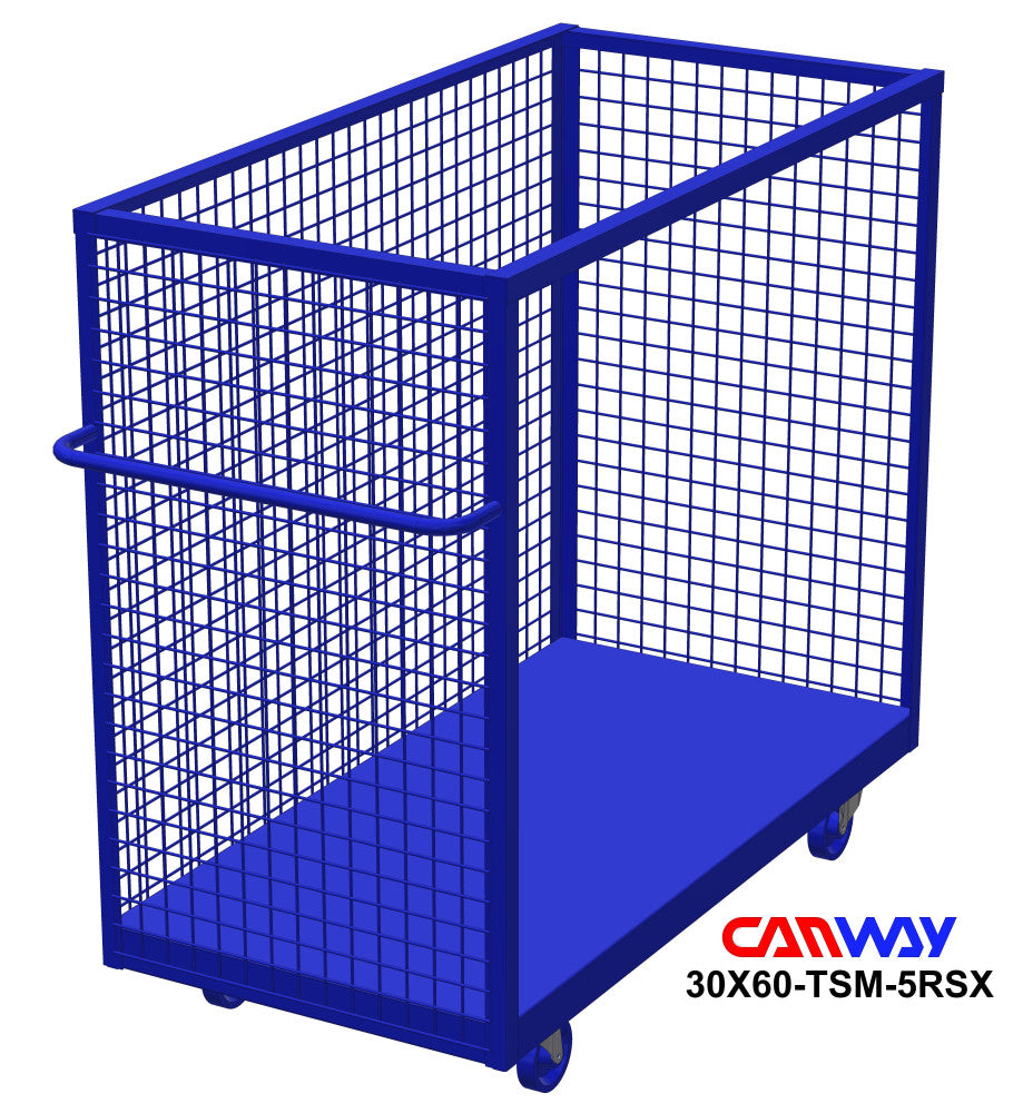 Three-Sided Mesh Box Cart