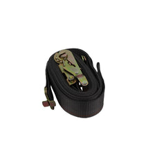 Kinedyne 2" by 16' Butterfly Logistic Ratchet Strap by Kinedyne showing ratchet, 1831 Series F butterfly fittings, and grey 4900G webbing