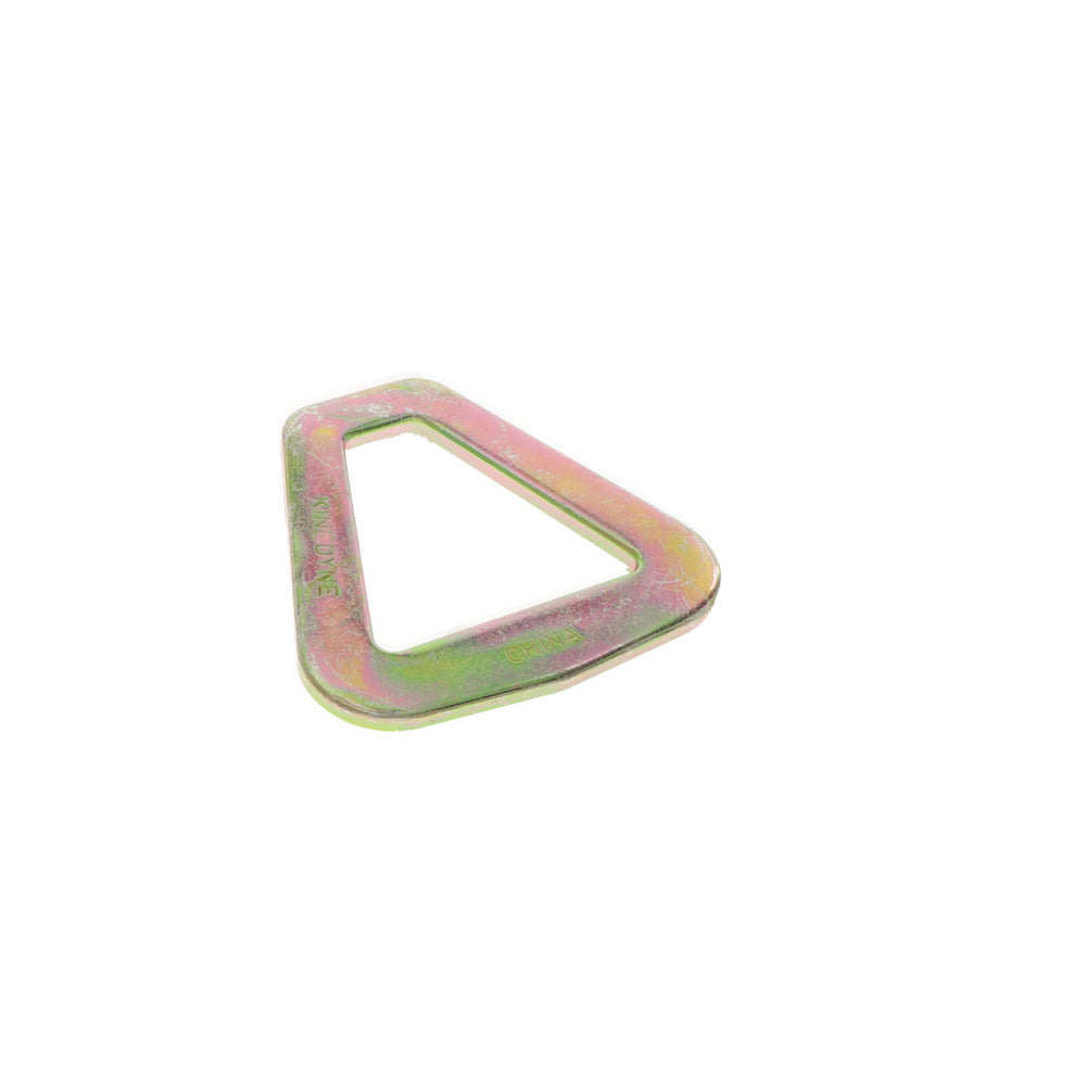 Kinedyne 2" Flat Delta Ring end fitting made of zinc-plated heat-treated carbon steel for 2" webbing