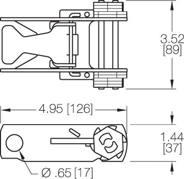 Kinedyne 1 3/4-inch Wrench Drive Lift-to-Release Ratchet by Kinedyne for industrial cargo securement and load restraint