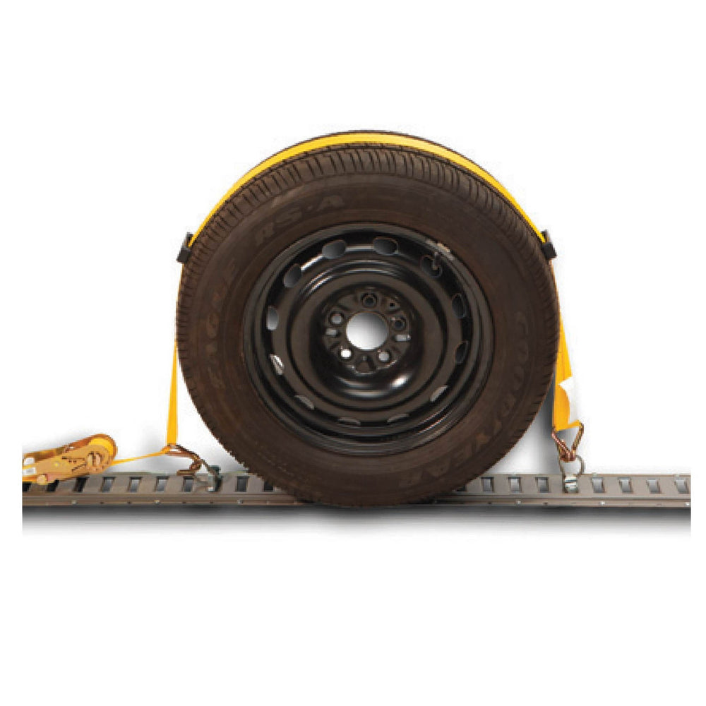 Kinedyne 13" - 22" Rubber Cleats & Wire Hook Ratchet Wheel Net by Kinedyne for vehicle tire securement and transport