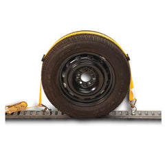 Kinedyne 13" - 22" Rubber Cleats & Wire Hook Ratchet Wheel Net by Kinedyne for vehicle tire securement and transport