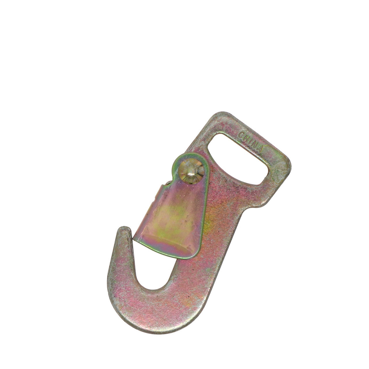 Kinedyne 1" Snap Hook zinc-plated flat snap hook for 1-inch webbing, industrial cargo securement