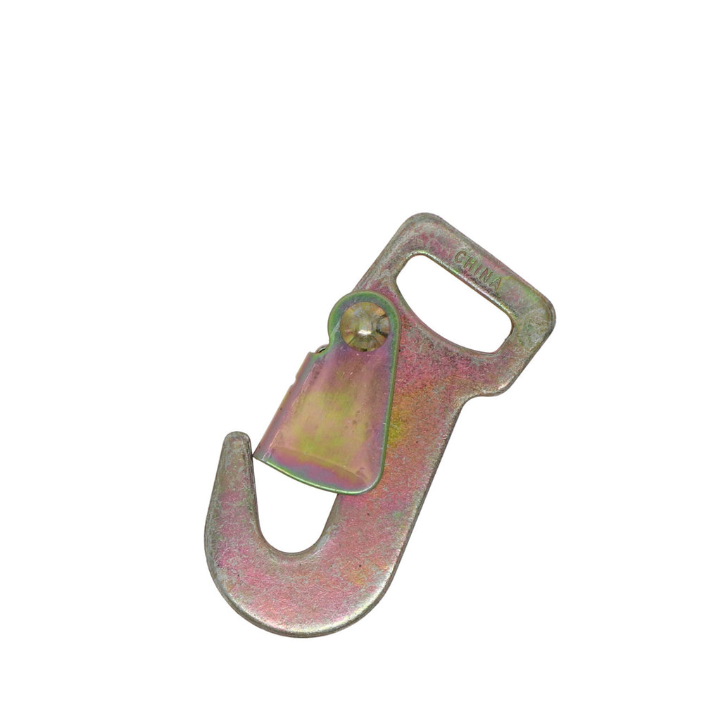 Kinedyne 1" Snap Hook zinc-plated flat snap hook for 1-inch webbing, industrial cargo securement