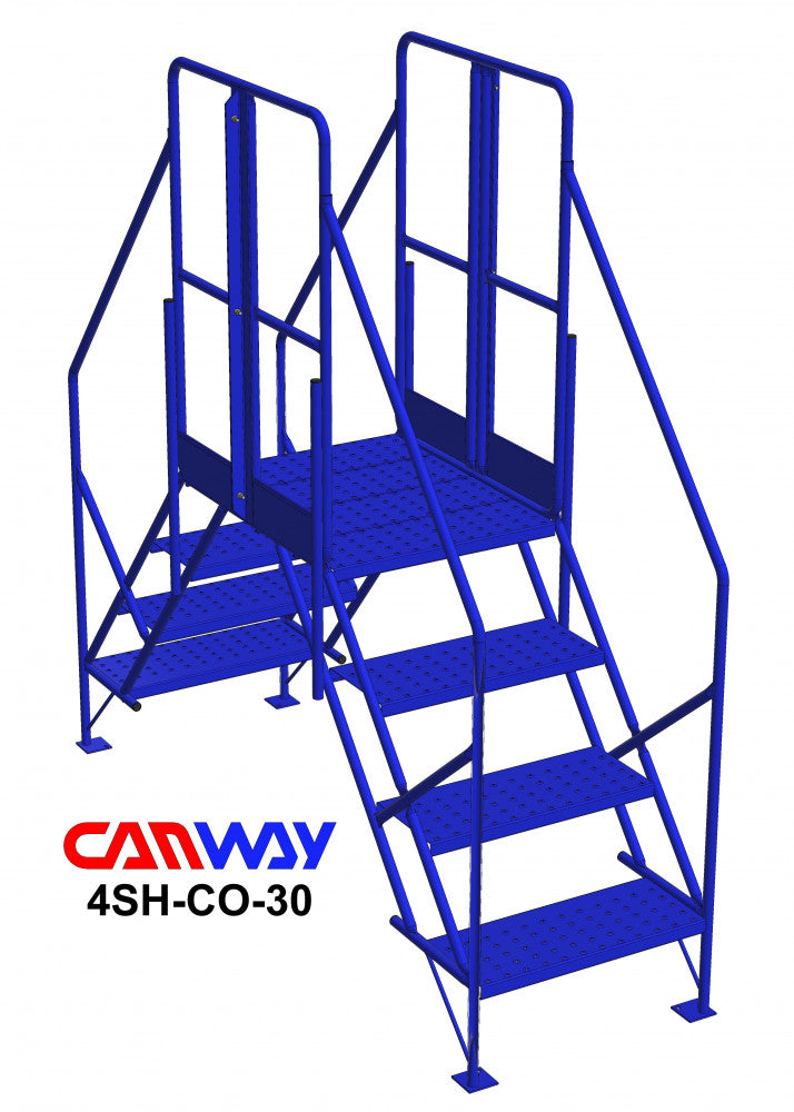 4 Step 50° Safety Angle Crossover Ladder