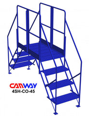 4 Step 50° Safety Angle Crossover Ladder