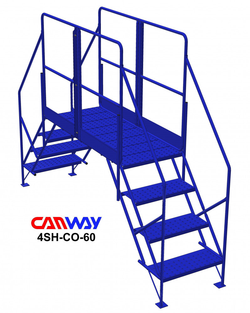 4 Step 50° Safety Angle Crossover Ladder