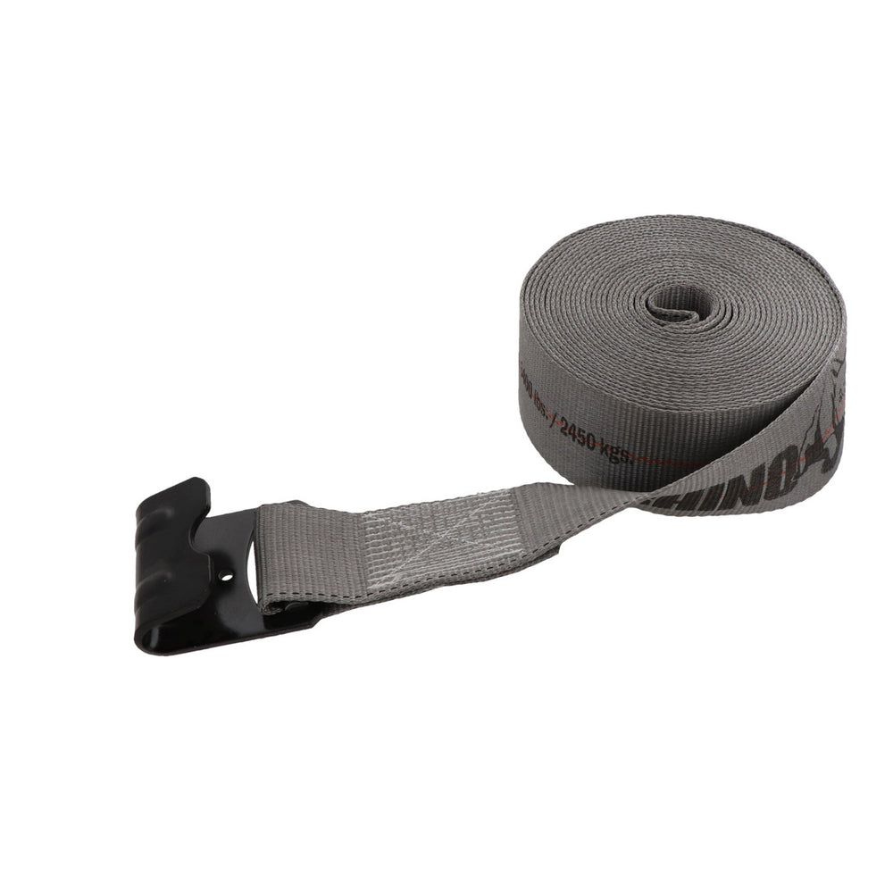 Kinedyne 3" by 30' Rhino MAX Flat Hook Winch Strap by Kinedyne for industrial cargo securement, polyester webbing and flat hook
