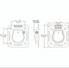 Kinedyne Pair of Recess Mounted Heavy-Duty D-Ring Pan Fittings by Kinedyne, recessed heat-treated carbon steel anchor pair, set of two