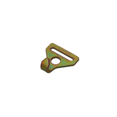 Kinedyne 2" Plate Trailer Hook showing heat-treated zinc-plated carbon steel construction and webbing slot for 2-inch straps