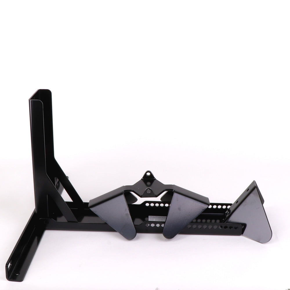 Kinedyne Steadymate Wheel Chock by Kinedyne, heavy-duty motorcycle wheel chock for transport, workshop, and trailer mounting