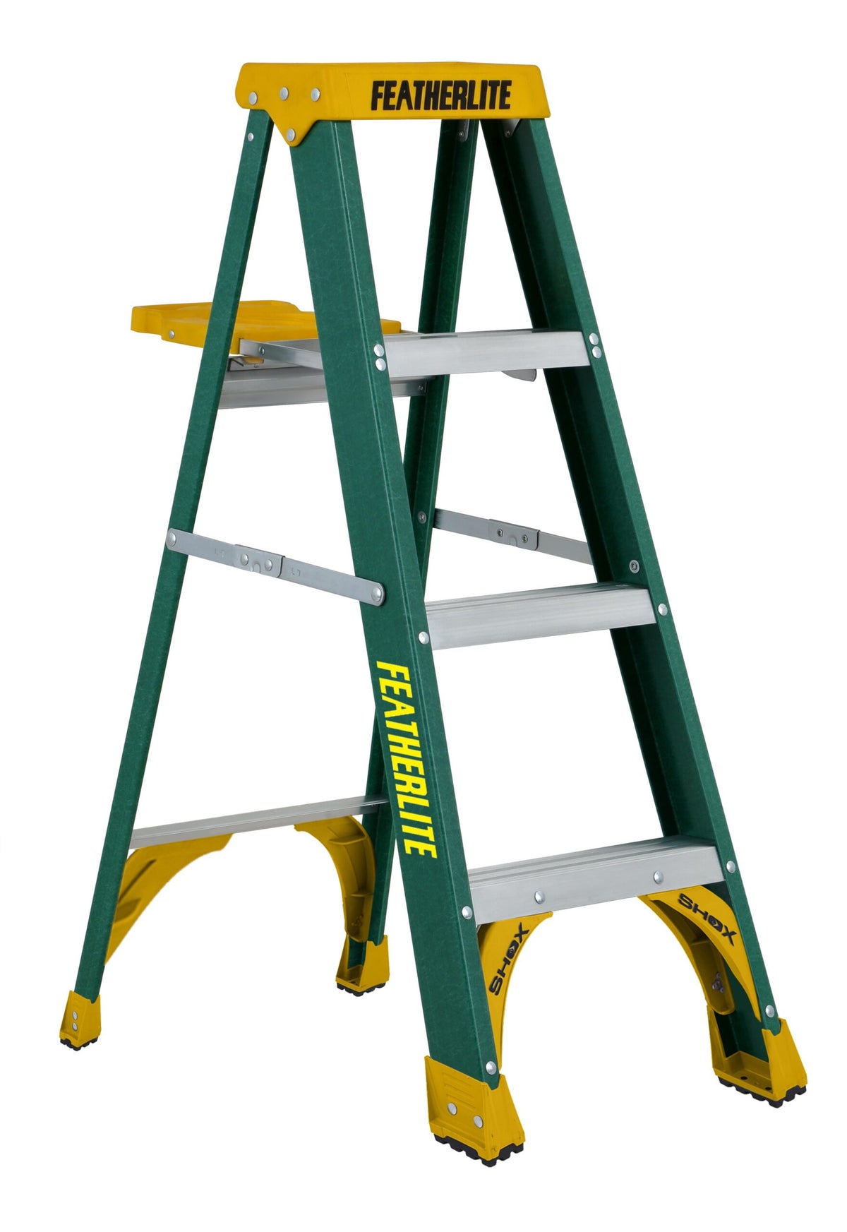 FEATHERLITE 5804 4′ MEDIUM DUTY FIBERGLASS STEPLADDER