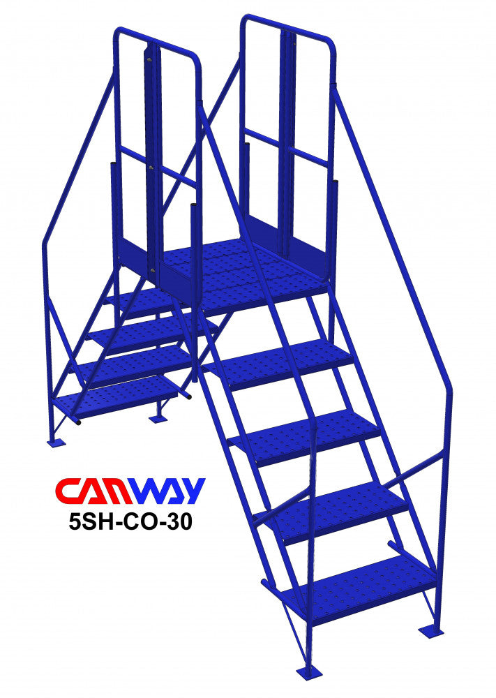 5 Step 50° Safety Angle Crossover Ladder