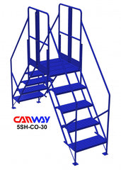 5 Step 50° Safety Angle Crossover Ladder
